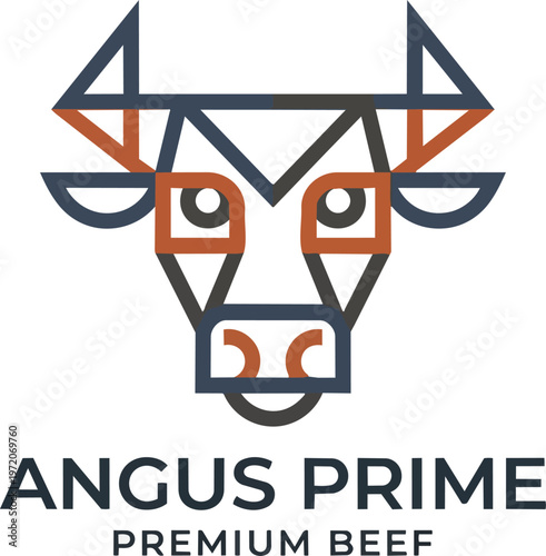 Angus Prime Beef Logo Design.
