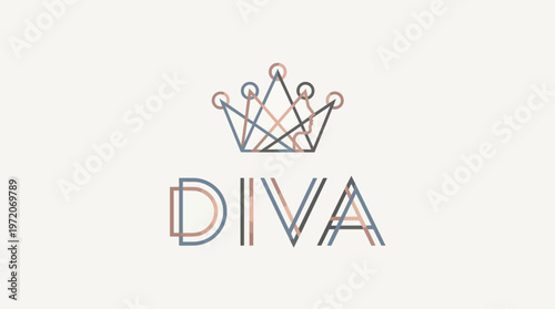 Diva logo with crown symbol.