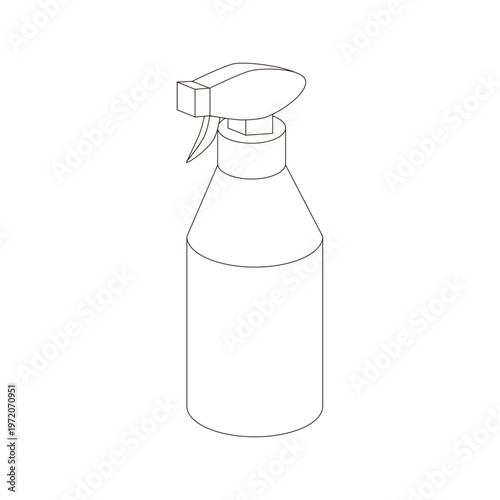 disinfectant spray line icon simple cleaning hygiene vector