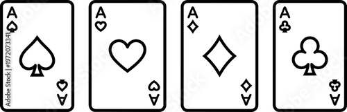 Four Ace Playing Cards.