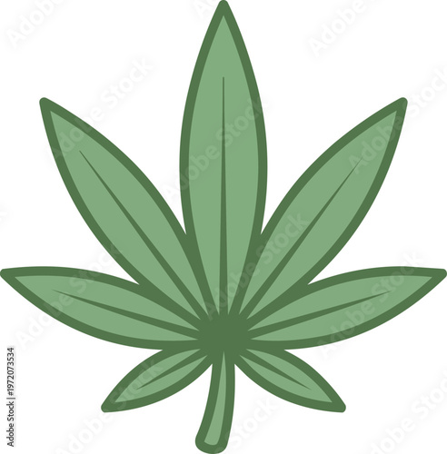 Cannabis Marijuana Leaf Icon.