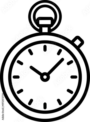 Stopwatch timer icon graphic.