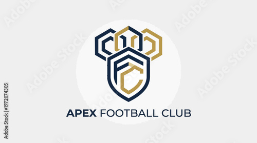Apex Football Club Logo Design.
