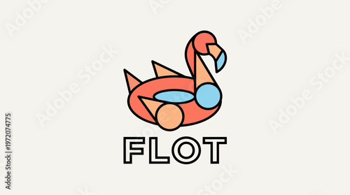 Inflatable Flamingo Pool Float.