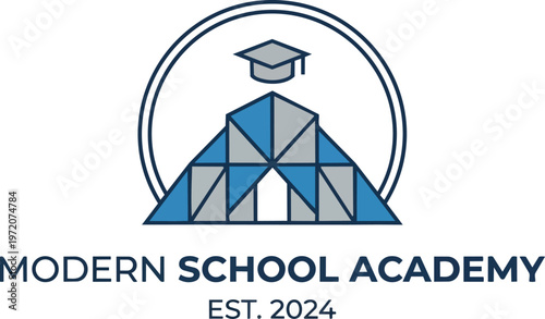 Modern School Academy Logo Design.