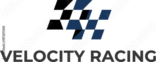 Velocity Racing Checkered Logo.
