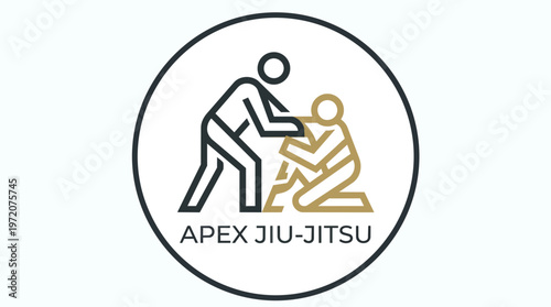 Jiu Jitsu Martial Arts Logo.