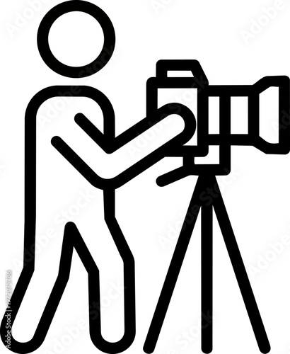 Man taking photo with camera.