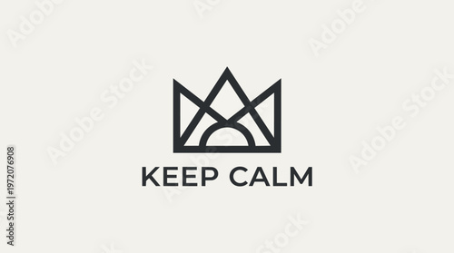 Keep Calm Typography Logo Design.