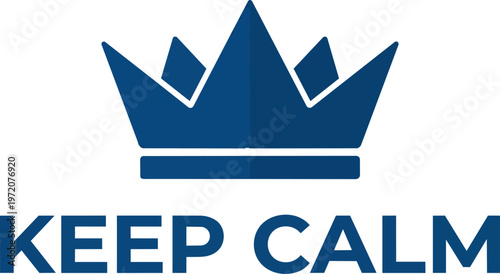 Keep Calm Crown Logo Design.