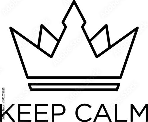 Keep Calm Crown Logo Design.