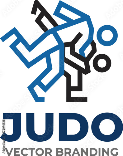 Judo Vector Logo Design.
