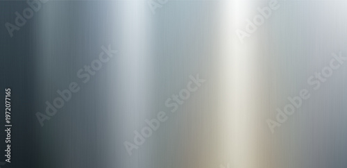 Brushed Metallic Silver Gradient Surface with Vertical Linear Texture and Reflective Industrial Finish