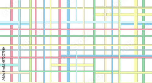 Colorful intersecting grid lines pattern.