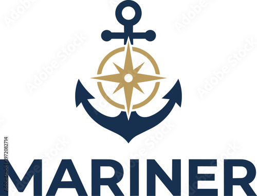 Mariner Anchor Logo Nautical Symbol.