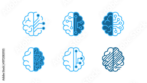 Icons representing intelligence, thinking process, and cognitive functions.