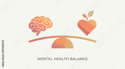 Mental Health Balance Concept.