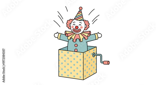Clown emerging from a box.