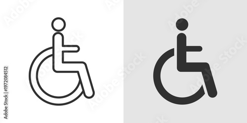 Disability Care Icon representing support, assistance, and healthcare services provided to individuals with physical or mental disabilities to improve quality of life and independence.