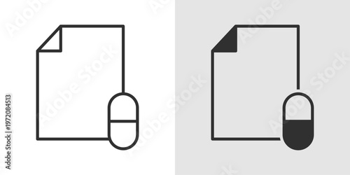 Digital Prescription Icon representing electronic medical prescriptions issued and managed through digital healthcare systems for convenient and secure medication management.