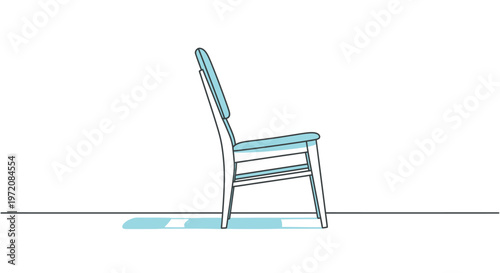 A single wooden chair furniture piece.