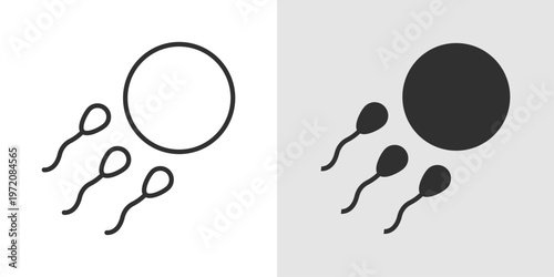 Fertility Treatment Icon representing medical procedures and therapies designed to support conception, reproductive health, and family planning.