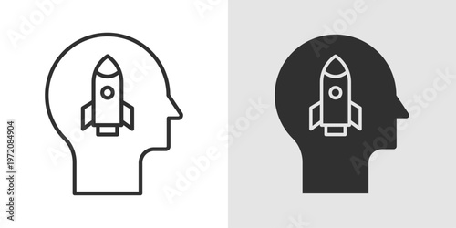 Medical Startup Icon representing innovation, entrepreneurship, and new ventures in healthcare, focusing on developing advanced medical technologies, services, and solutions.