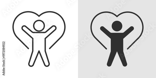 Men's Wellness Icon representing health, fitness, mental well-being, and preventive care tailored specifically for men's overall health and lifestyle.