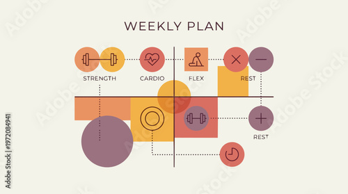 Weekly plan infographic design.