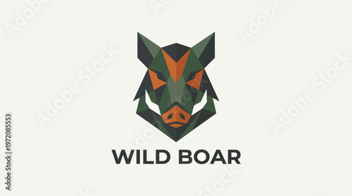 Wild Boar Animal Logo Design.