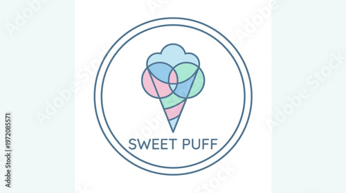 Sweet Puff Ice Cream Logo.