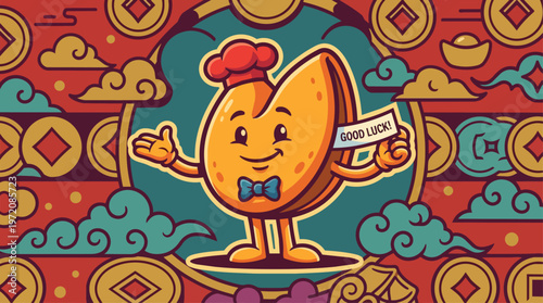 Cartoon Dumpling Character Illustration.