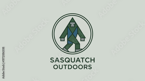 Sasquatch outdoors logo design.