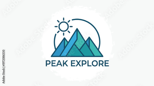 Mountain Peak Explore Logo Design.