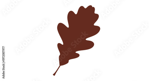 Brown Oak Leaf Silhouette
