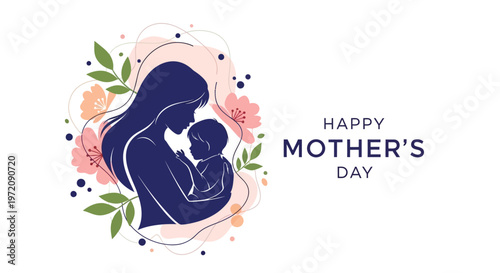 A mother lovingly cradles her baby in a tender heartwarming moment