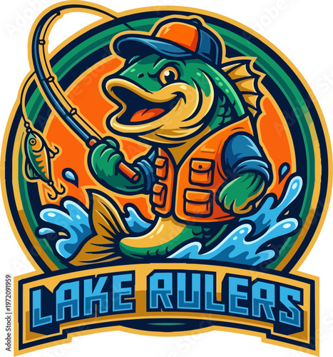 Fish Wearing Life Vest Logo.