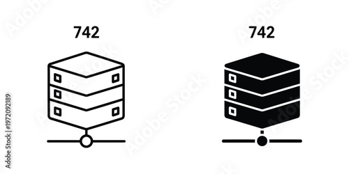 Comparison of a standard server rack and a filled server rack with identical capacity labels