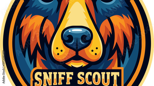 Bear Face Close Up Illustration.