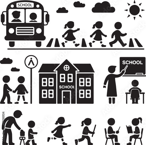 A day in the life of elementary school students and teachers