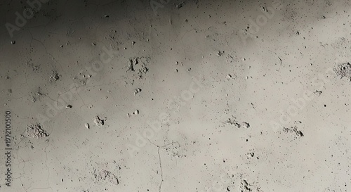 Textured Grey Concrete Wall Surface with Cracks and Weathered Detail