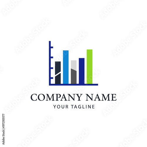 Financial Growth Chart Logo Design for Business and Investment Success.