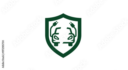 Electric Vehicle Shield - Symbol of Eco-Friendly Transportation.