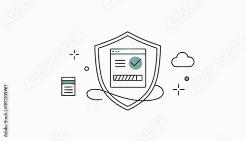 Digital Security Shield - Protecting Online Data and Information.