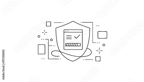 Digital Security Shield - Protecting Online Data and Information.