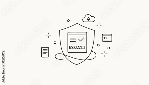 Digital Security Shield - Protecting Data and Information Online.