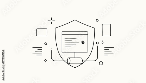 Digital Security Shield - Protecting Data and Information Online.