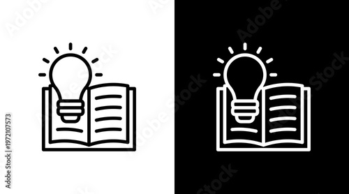 Knowledge Base White Icon Set Design