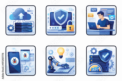 077-48-Collection of information technology concepts, including cyber security, coding, cloud computing, debugging, and api development