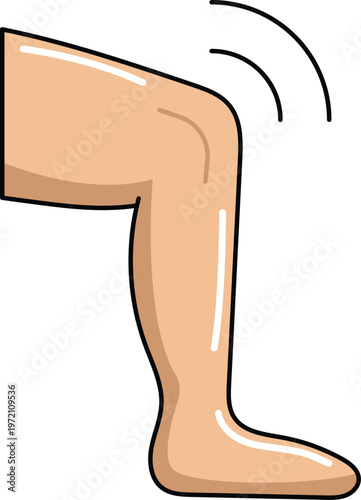Design Swollen Knee Illustration Flat Icon